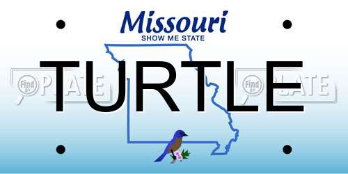TURTLE Missouri License Plate