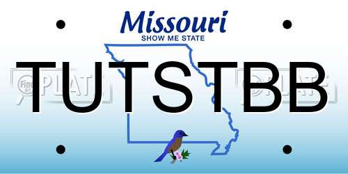 TUTSTBB Missouri License Plate