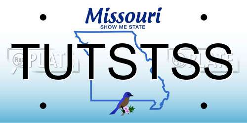 TUTSTSS Missouri License Plate