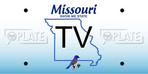 TV Missouri License Plate