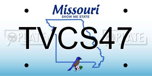 TVCS47 Missouri License Plate
