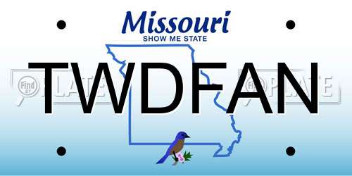 TWDFAN Missouri License Plate