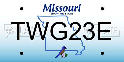 TWG23E Missouri License Plate
