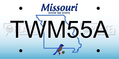 TWM55A Missouri License Plate