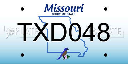TXD048 Missouri License Plate