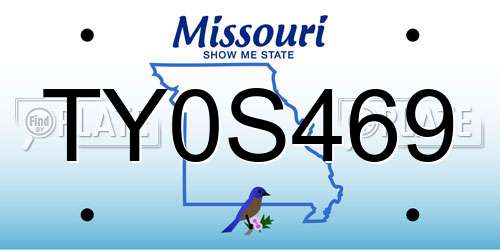 TY0S469 Missouri License Plate