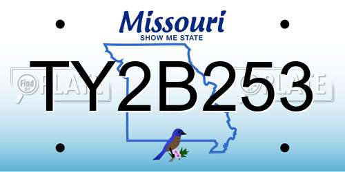 TY2B253 Missouri License Plate