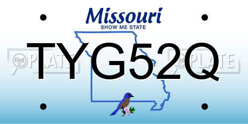 TYG52Q Missouri License Plate