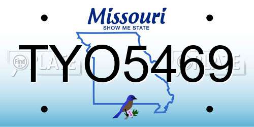 TYO5469 Missouri License Plate