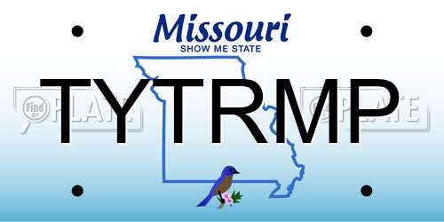 TYTRMP Missouri License Plate