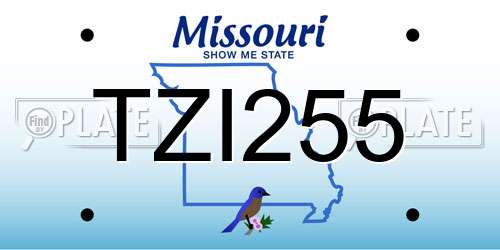 TZI255 Missouri License Plate