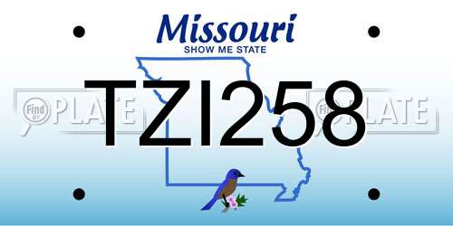 TZI258 Missouri License Plate