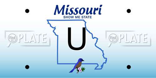 U Missouri License Plate