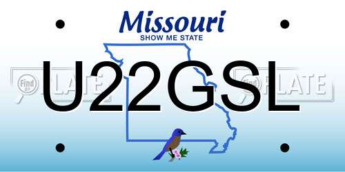 U22GSL Missouri License Plate
