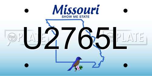 U2765L Missouri License Plate