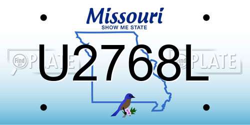U2768L Missouri License Plate