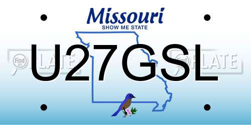 U27GSL Missouri License Plate