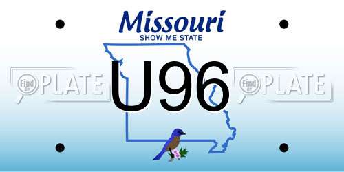 U96 Missouri License Plate