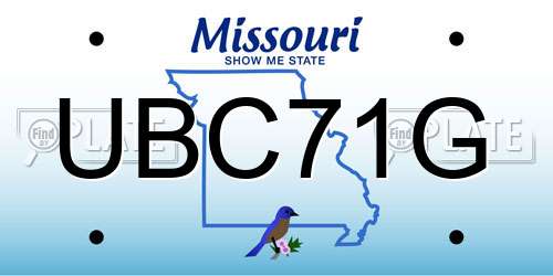 UBC71G Missouri License Plate