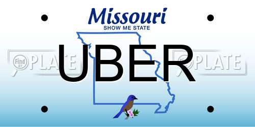 UBER Missouri License Plate