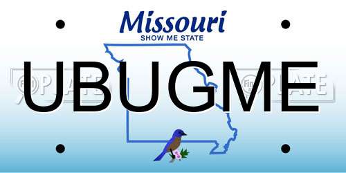 UBUGME Missouri License Plate