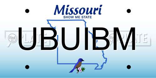 UBUIBM Missouri License Plate