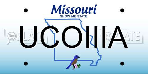 UCOIIIA Missouri License Plate