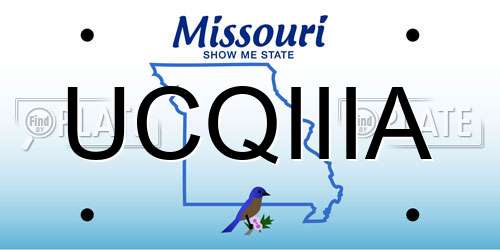 UCQIIIA Missouri License Plate