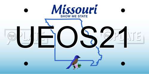 UEOS21 Missouri License Plate