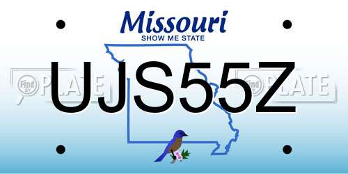 UJS55Z Missouri License Plate