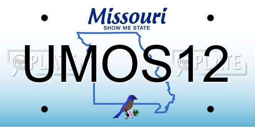 UMOS12 Missouri License Plate