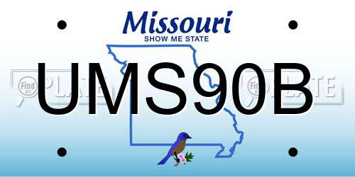 UMS90B Missouri License Plate