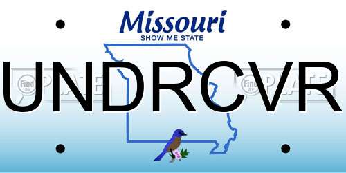 UNDRCVR Missouri License Plate