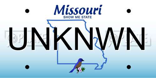 UNKNWN Missouri License Plate