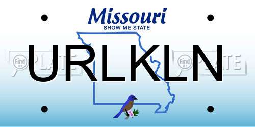 URLKLN Missouri License Plate
