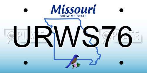 URWS76 Missouri License Plate