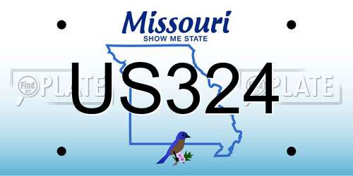 US324 Missouri License Plate