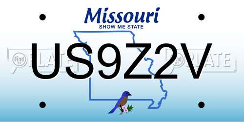 US9Z2V Missouri License Plate