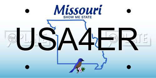 USA4ER Missouri License Plate