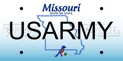 USARMY Missouri License Plate