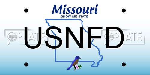 USNFD Missouri License Plate