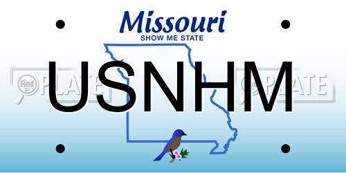 USNHM Missouri License Plate