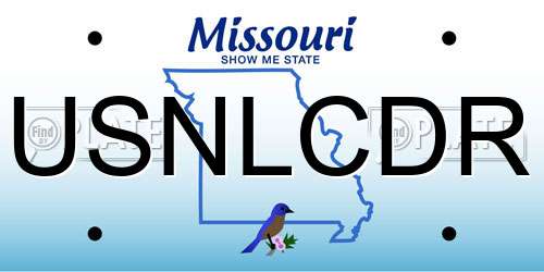 USNLCDR Missouri License Plate