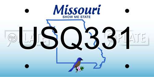 USQ331 Missouri License Plate