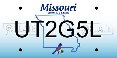 UT2G5L Missouri License Plate