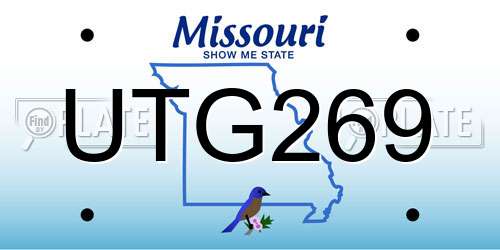 UTG269 Missouri License Plate