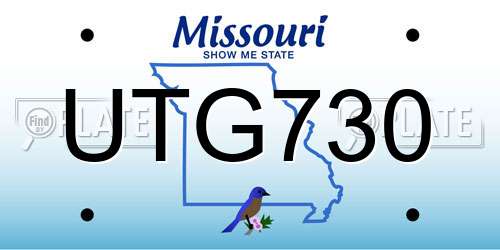 UTG730 Missouri License Plate