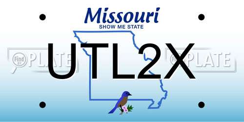UTL2X Missouri License Plate