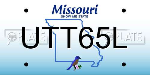 UTT65L Missouri License Plate