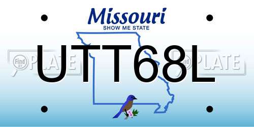 UTT68L Missouri License Plate